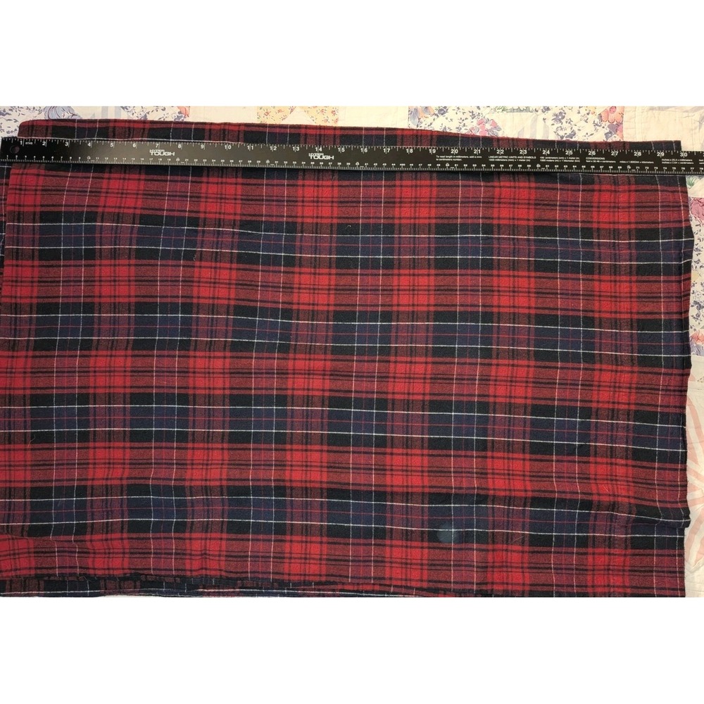 Luxury Flannel Tartan Std Pillowcases Red Stewart Plaid Cabincore Holiday